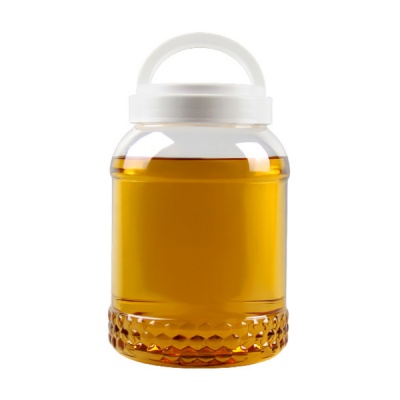 食品級透明PET塑料瓶廣口蜂蜜瓶5斤裝手提蓋2500g密封包裝罐批發(fā)